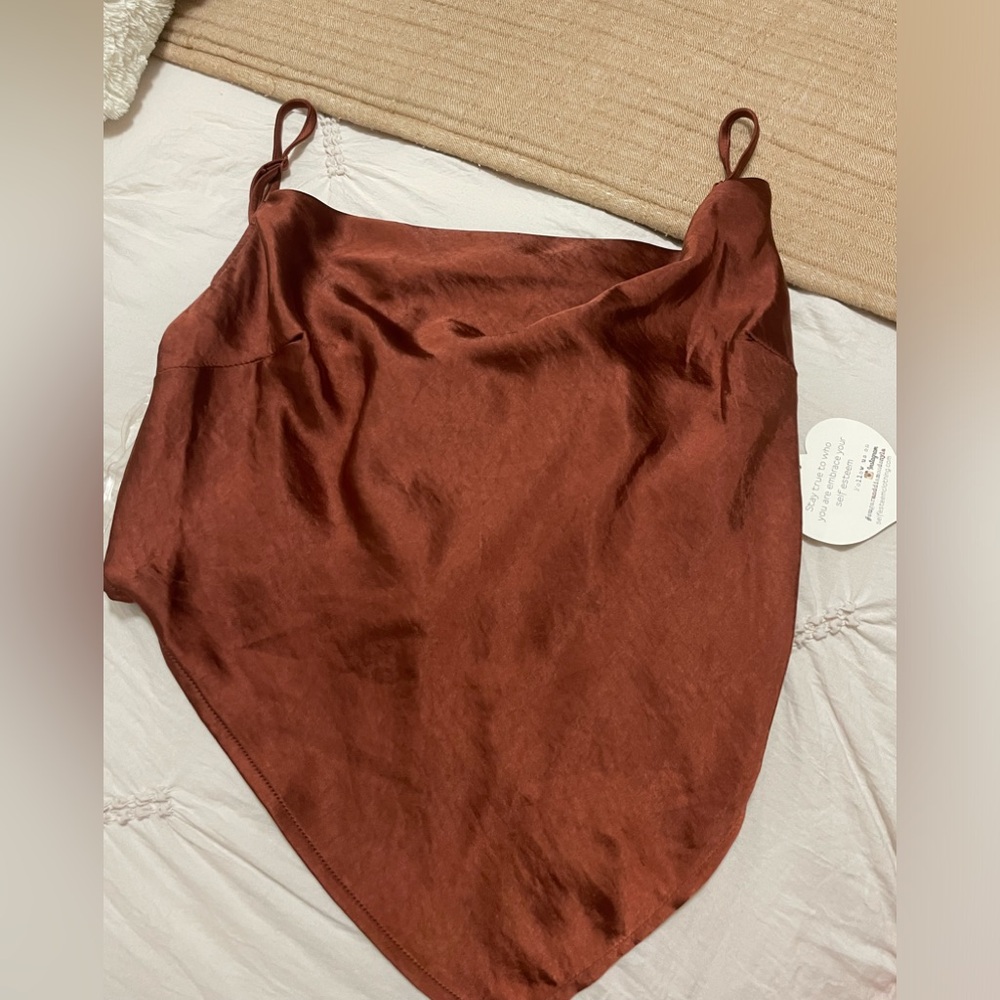 Strapless Triangle Crop Top with open back